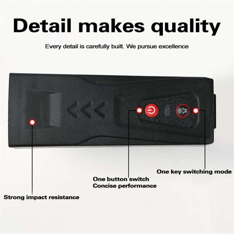 2 In 1 Usb Rechargeable Bike  Light Front Bicycle Horn Set Waterproof Front Light For Outdoor Sports