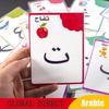Non-Toxic 28Arabic Alphabet/Letters Preschool Baby Learning Toddler Early Educational Cognitive Card Montessori Arabic Game Flashcard Kids