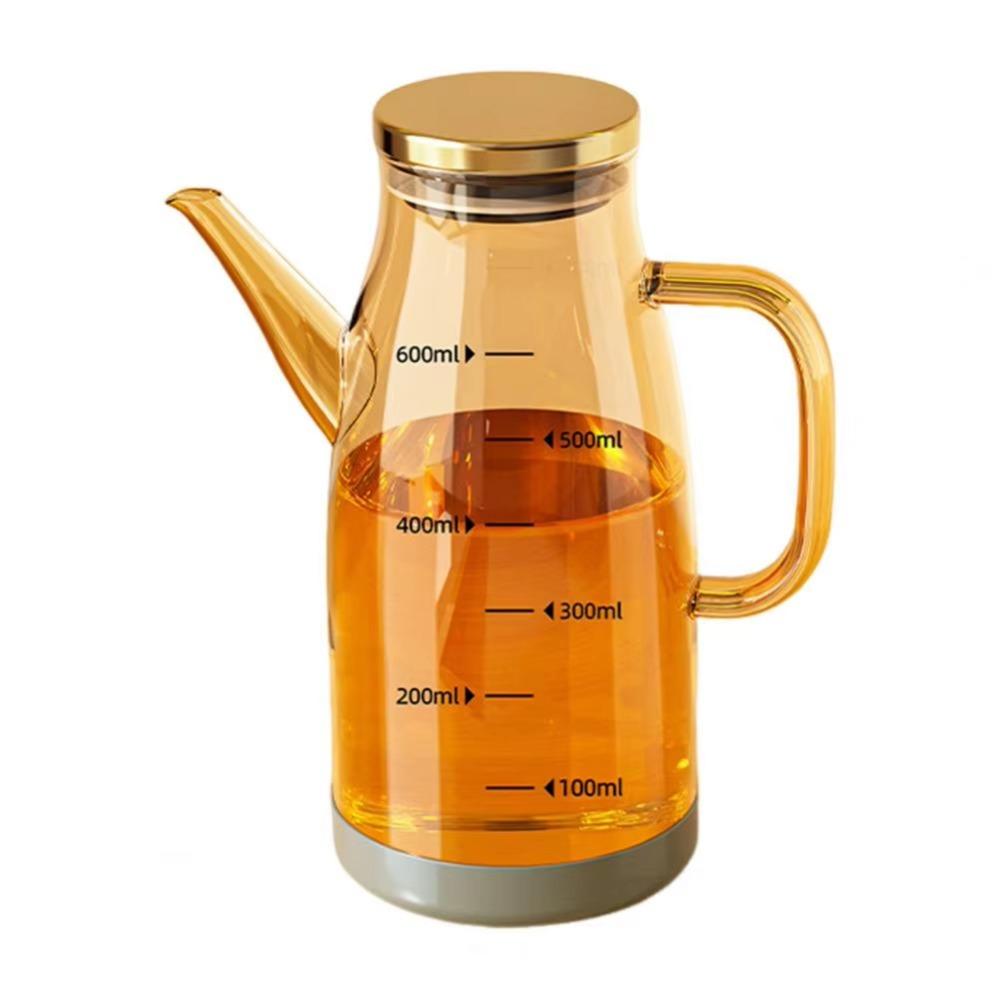 Rubber Base Cooking Oil Bottle Leakproof Soy Sauce Pot Glass Oil Cruet Container  Kitchen