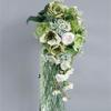 Rose Bouquets for Bride Gracefuls Elegant Artificial Rose Bridals Bouquets