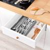 Kitchen Drawer Organizer Tray,Drawer Organiser,Cutlery Tray,Expandable Utensil Tray for Kitchen,Compact Plastic Storage Organisation for Spoons