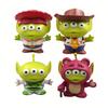 4pcs Alien Character Figurines Set Collectible Toy Models Featuring Various Costume Designs for Display and Collection Purposes