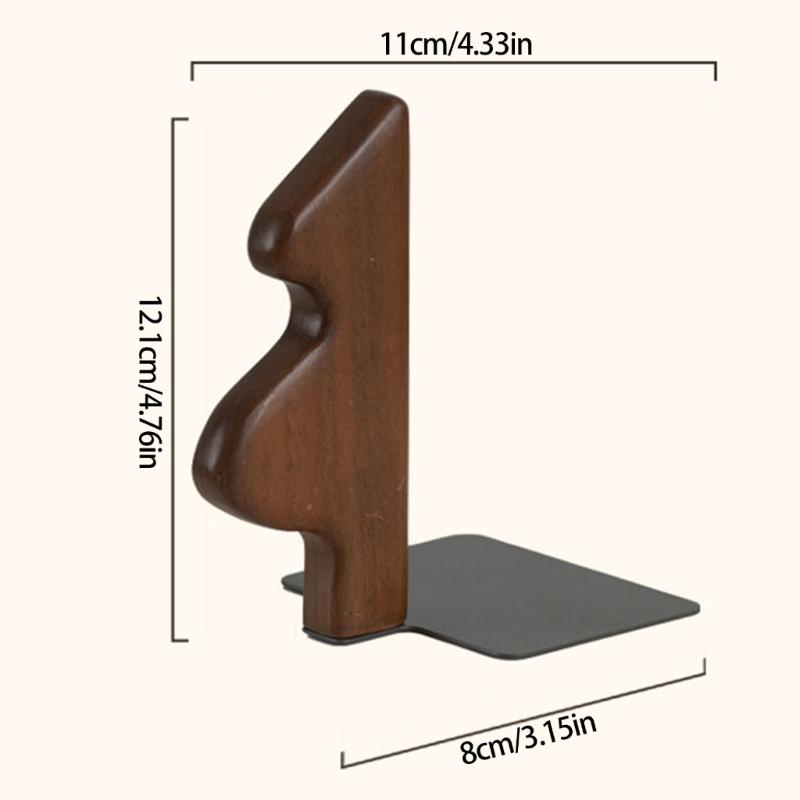 Adjustable Wooden Bookends Christmas Tree Designs Movable Desktop Organizers For Home Office