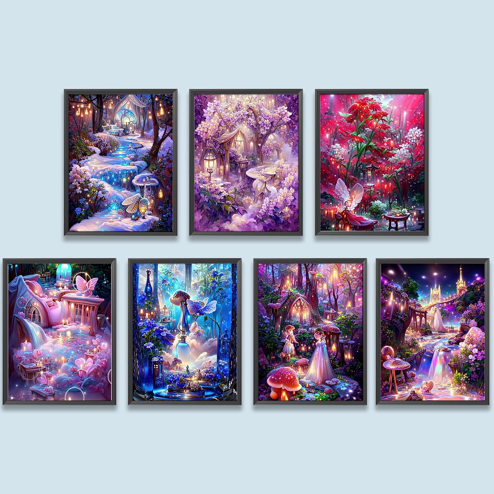 5D DIY Full Square Drill Partial AB Drill Diamond Painting Dreamland Kit 35x45cm