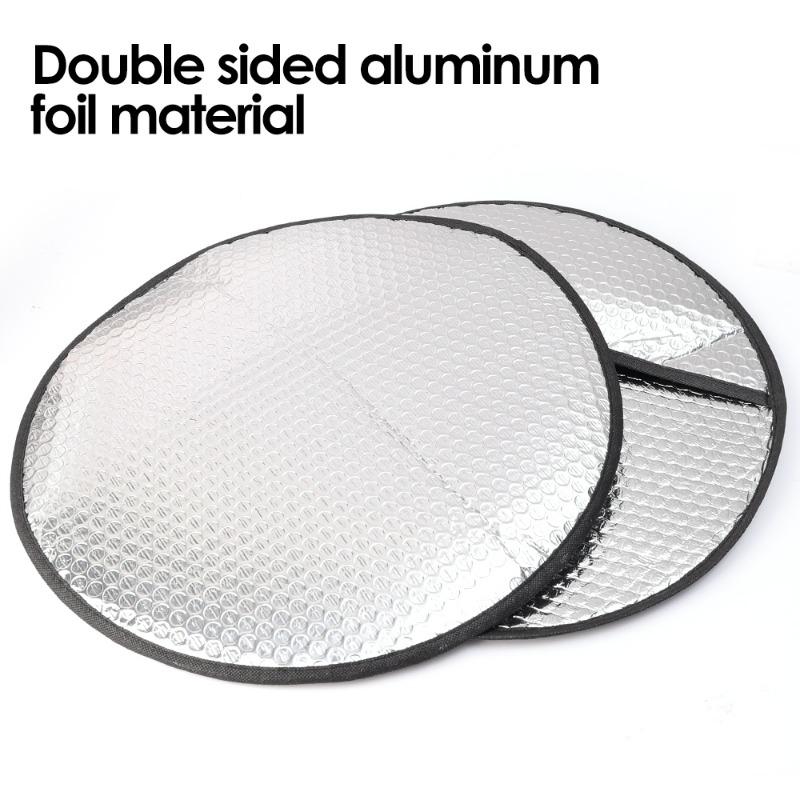 Auto-Lenkradbezug, 40 cm, für Auto-LKW-Lenkrad, Sommer-Sonnenschutz, Kühlung, Wärmeschutz, Aluminiumfolie, Sonnenschutzabdeckung