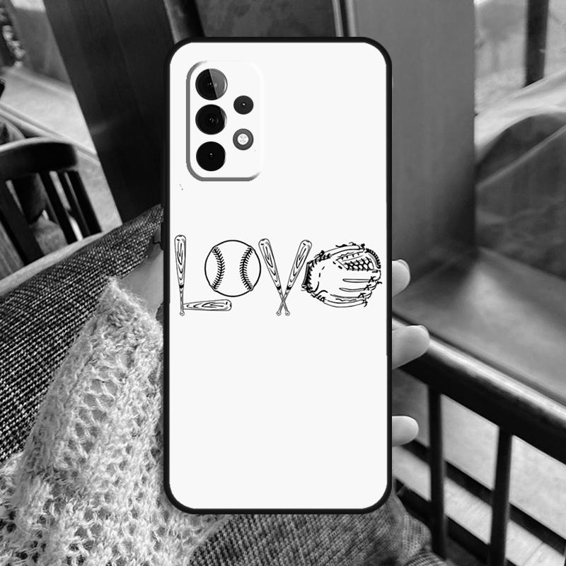 Love Baseball Sport Case For Samsung Galaxy A12 A22 A32 A52 A06 A54 A34 A14 A56 A36 A26 A16 A13 A53 A15 A35 A55