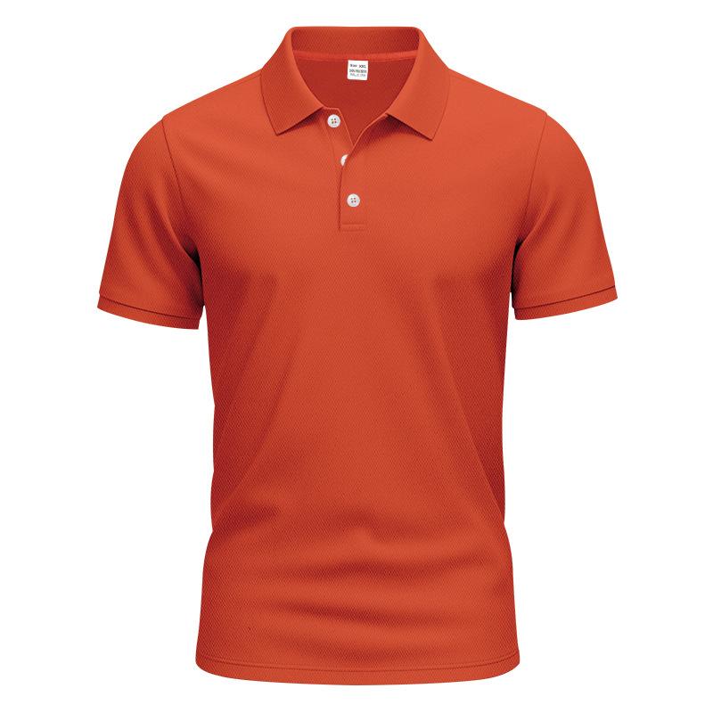 

Men Simple Quick Dry POLO Shirt Loose Breathable Lapel Short Sleeve XXL помаранчевий