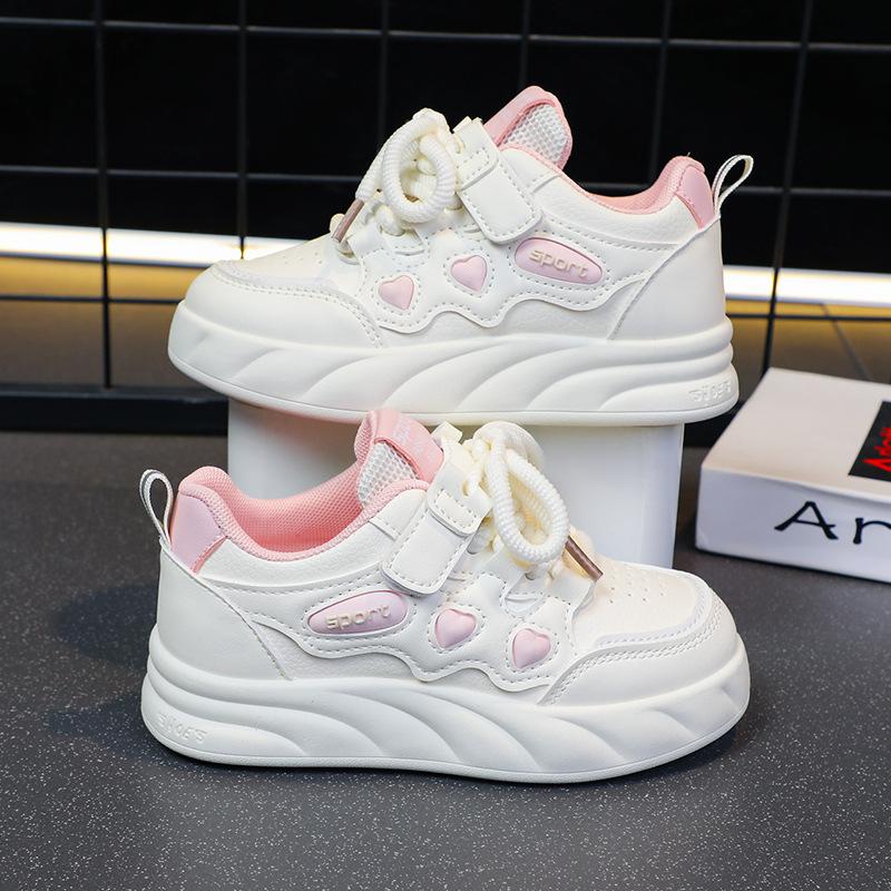 

Детская доска обувь 2025 весна новая мягкая подошва универсальная повседневная мальчики спортивная обувь студент школа девочки белая обувь 48 pairs of 32-37 yards in a whole box розовый