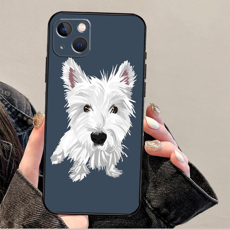 West Highland Terrier Westie Funda For iPhone 15 16 Pro Max 12 13 Mini 11 14 Pro Max XS X XR 15 16 Plus Case