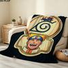 Uzumaki Naruto Printed Flannel Blanket, soft throw for bedroom sofa, washable, Christmas present, great gift.