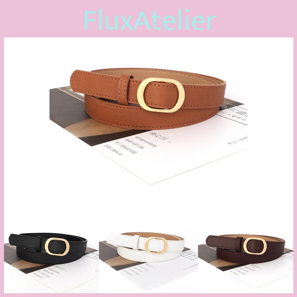 Womens Holefree Versatile Belt Black Slim Vintage Jeans Accessory Leather Pu