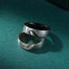 Europäische & Amerikanische Bestseller Halbes Herz Paar Titanstahlringe - Herzförmiger Schmuck für Paare