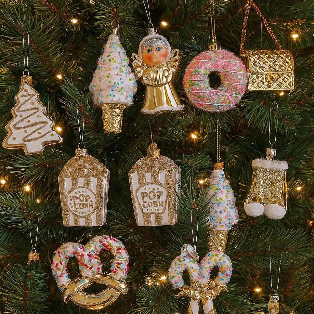 Shiny Gold Santa Claus Hanging Ornaments Snowman Merry Christmas Decor Xmas Tree Pendant Kid Gift