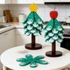 Non-Slip Design Christmas Tree Coaster Anti-Scalding Pot Holder Heat-Resistant Mat  Coffee Table