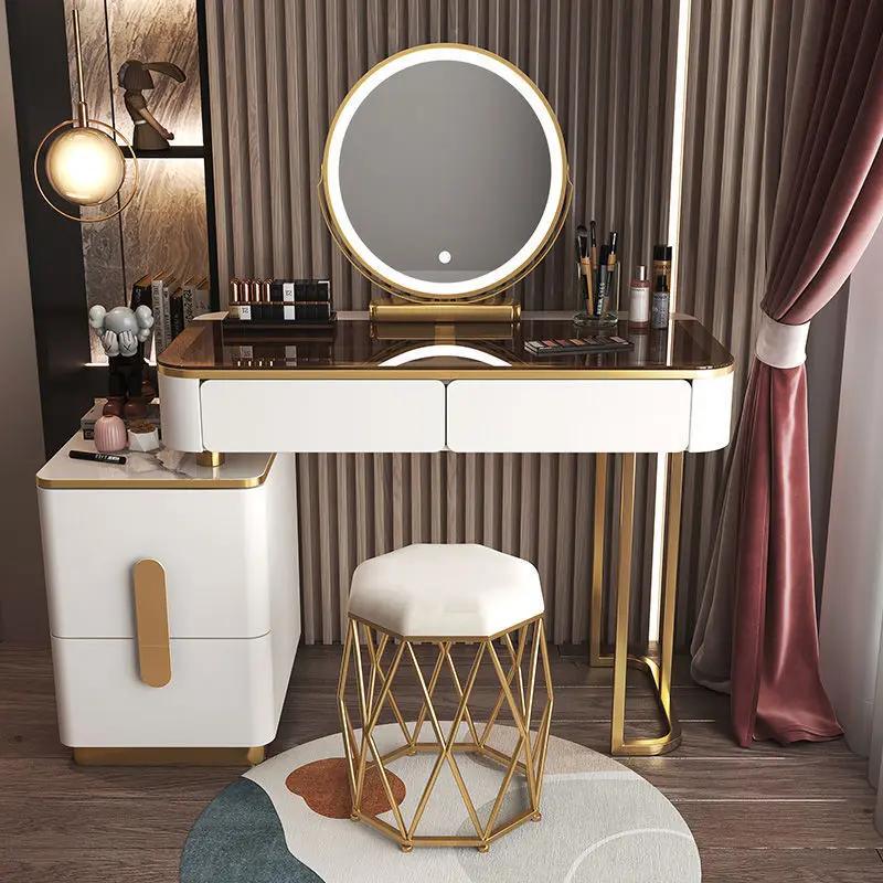 Mirrors Makeup Dressing Table Drawer Lighting Led Living Room Dressing Table Bedroom Household Home Furniture