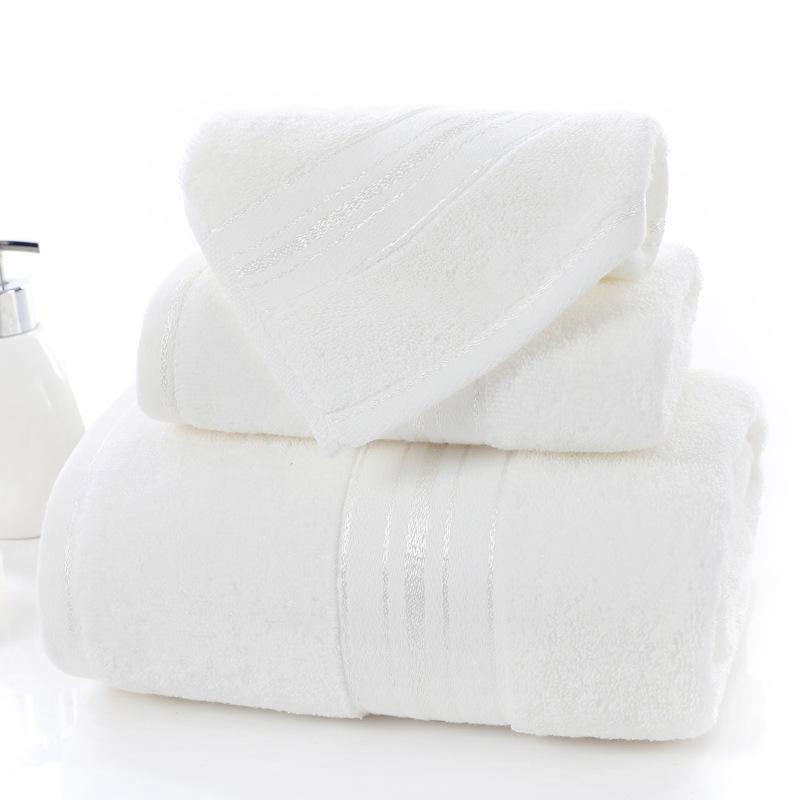 Bath towel large size pure cotton household men and women bathing water absorption is not easy to lose hair travel towel broken process quick drying 140*70 белый