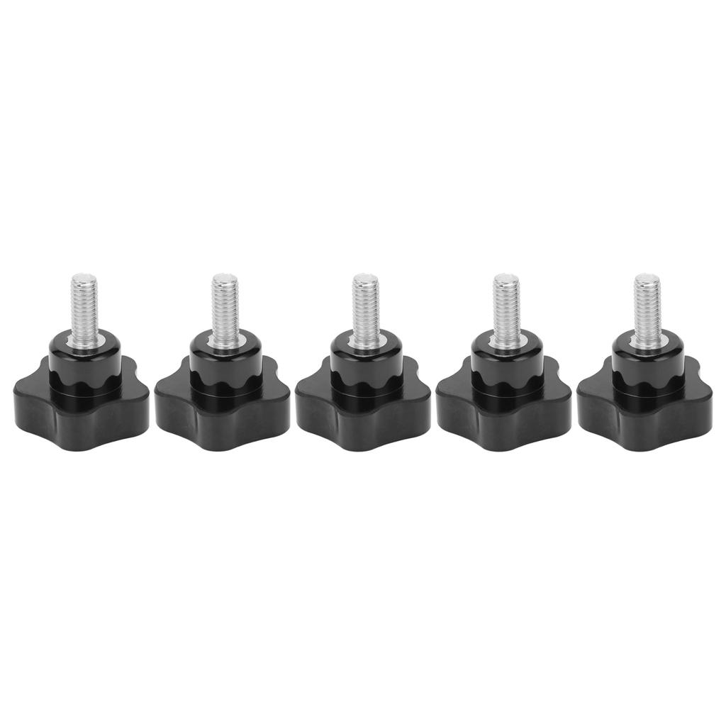5Pcs Knob Bolt Lathe Hand Grip Twist Knob Nut Screw FiveStar Plum Locking Handle M8x40x20