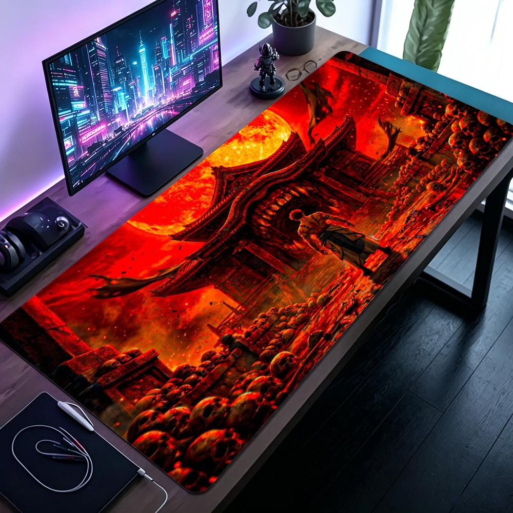 Magic Hell Samurai Magic Party Mouse Pad Playmat 24"X14" MTG TCG Office Desk Mat for Work Game PC Laptop Rug Carpet MousePad