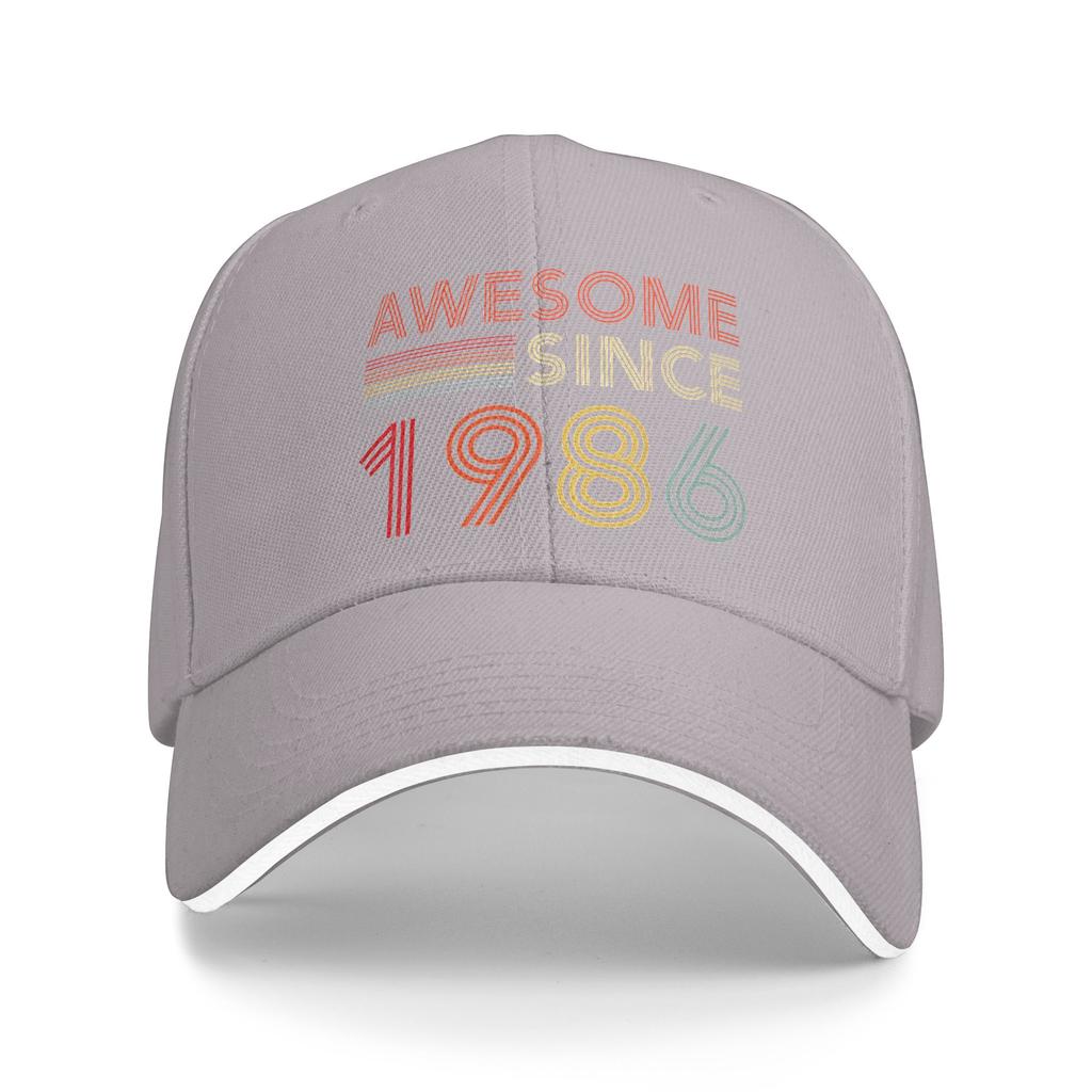 Διακοσμήσεις για τα 40α Γενέθλια 40 ετών Υπέροχο 1986 40α Γενέθλια Απλό Καπέλο Baseball Καλοκαιρινό Καπέλο Trucker Καπέλο Snapback Hippie για Τρέξιμο