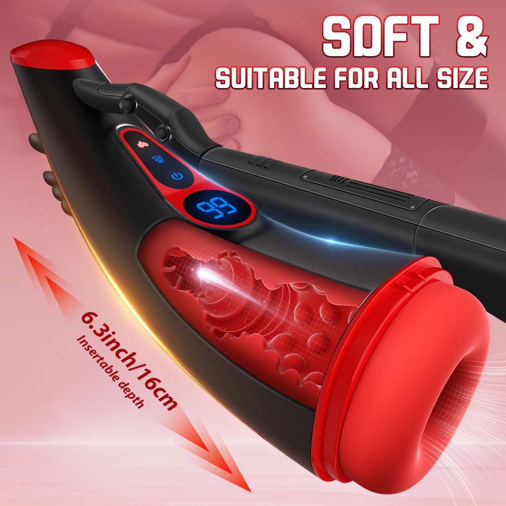 2025  New LCD Display Adult Sex Toys Male Masturbator Men Penis Pump 9 Sucking 9 Vibration 3D Textured Sleeve Heating Sex Machine