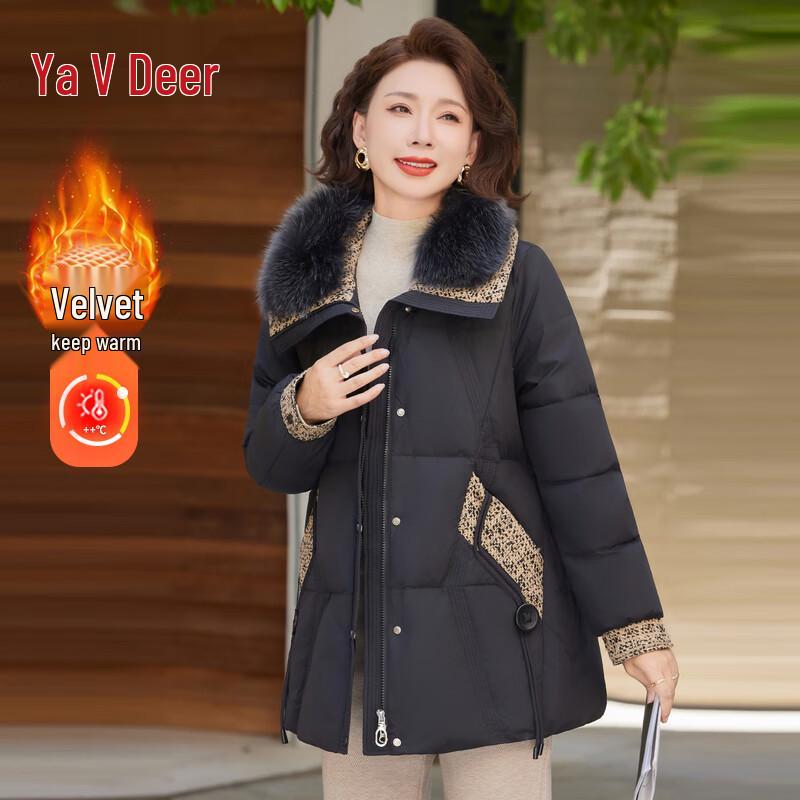

Yalu Women s Mid-Aged Short Padded Winter Jacket 3XL