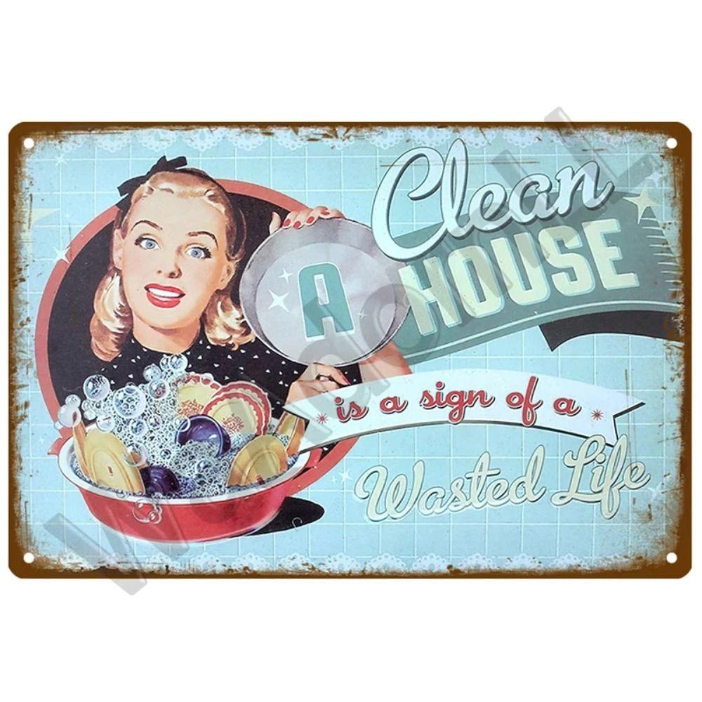 Funny Tin Sign for Kitchen Restaurant Home Decor Metal Plaque 20x30cm