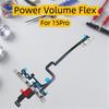 Cabo Flexível Botão de Volume Liga/Desliga Mudo para iPhone 15 16 Pro Max Plus 15Pro 16Pro Cabo de Fatiador de Controle de Volume Liga/Desliga Reparo