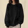 Women's Crew Neck Long Sleeve Knit Sweaters Tops Loose Fit Casual Solid Pullover Jumpers