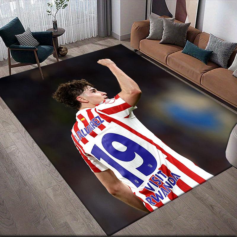 Alvarez Flannel Printed Carpet, Home Sofa Decoration for Living Room & Bedroom, Non‑Slip Play Flannel Floor Mat for Game Room