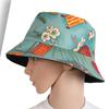 Trendy Floral Fisherman Hat With Wide Brim For Outdoor Sun Protection