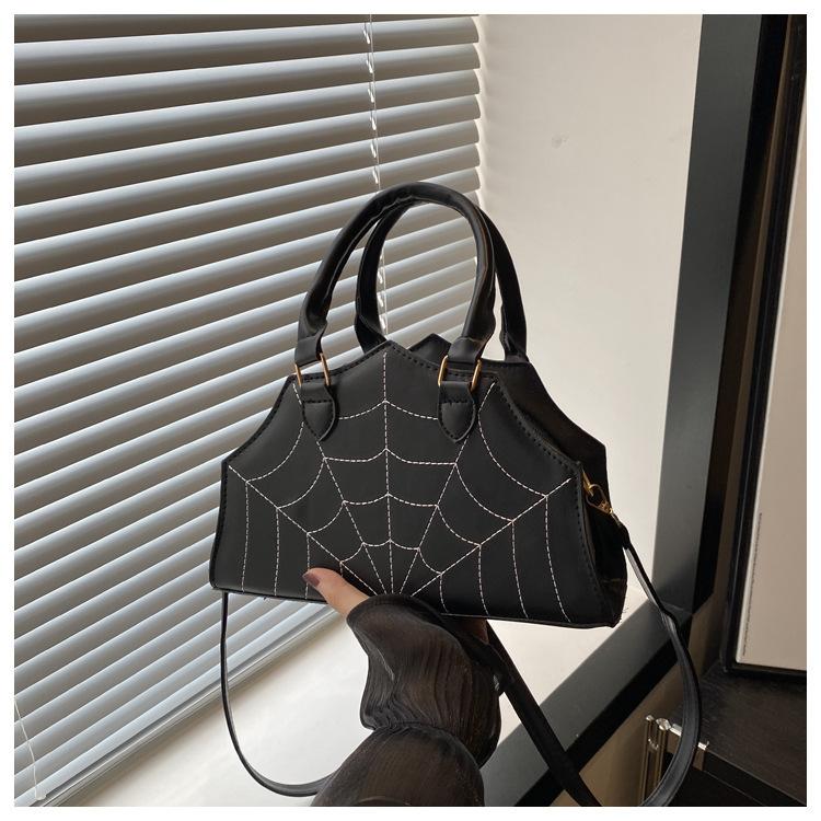 Niche Design Texture Bag Women's 2025 New Spider Web Versatile Casual Ins Foreign Style Shoulder Messenger Bag Tide