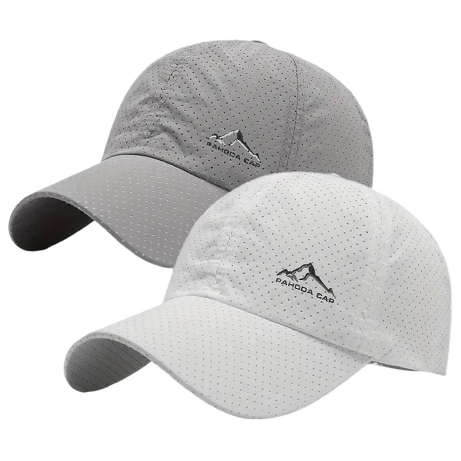 

Quick Dry Baseball Cap with Mountain Logo Summer Baseball Sports Caps Breathable Sun Hat for Men Women 2 Pcs Set