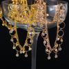 50CM Transparent Crystal Round Charm 10mm Circle Tassel Beaded Copper Short Waist Chains Necklace Bracelet DIY Jewelry Making