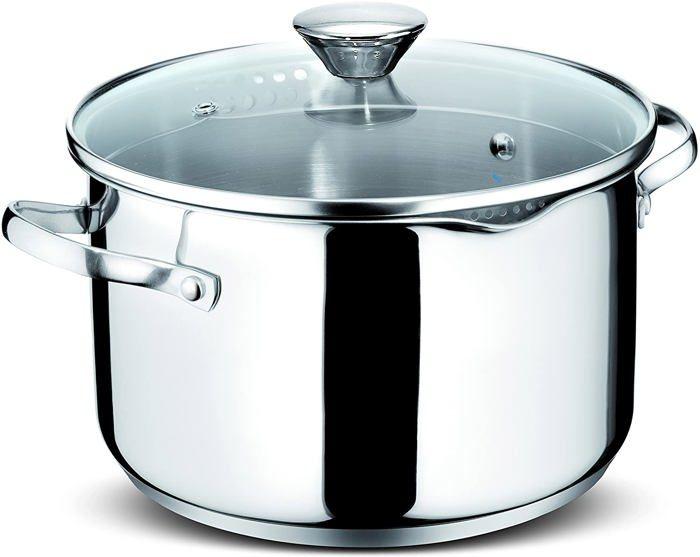 Set de casseroles - lagostina - smart - acier inoxydable 18/10 - 9 pièces - compatible induction