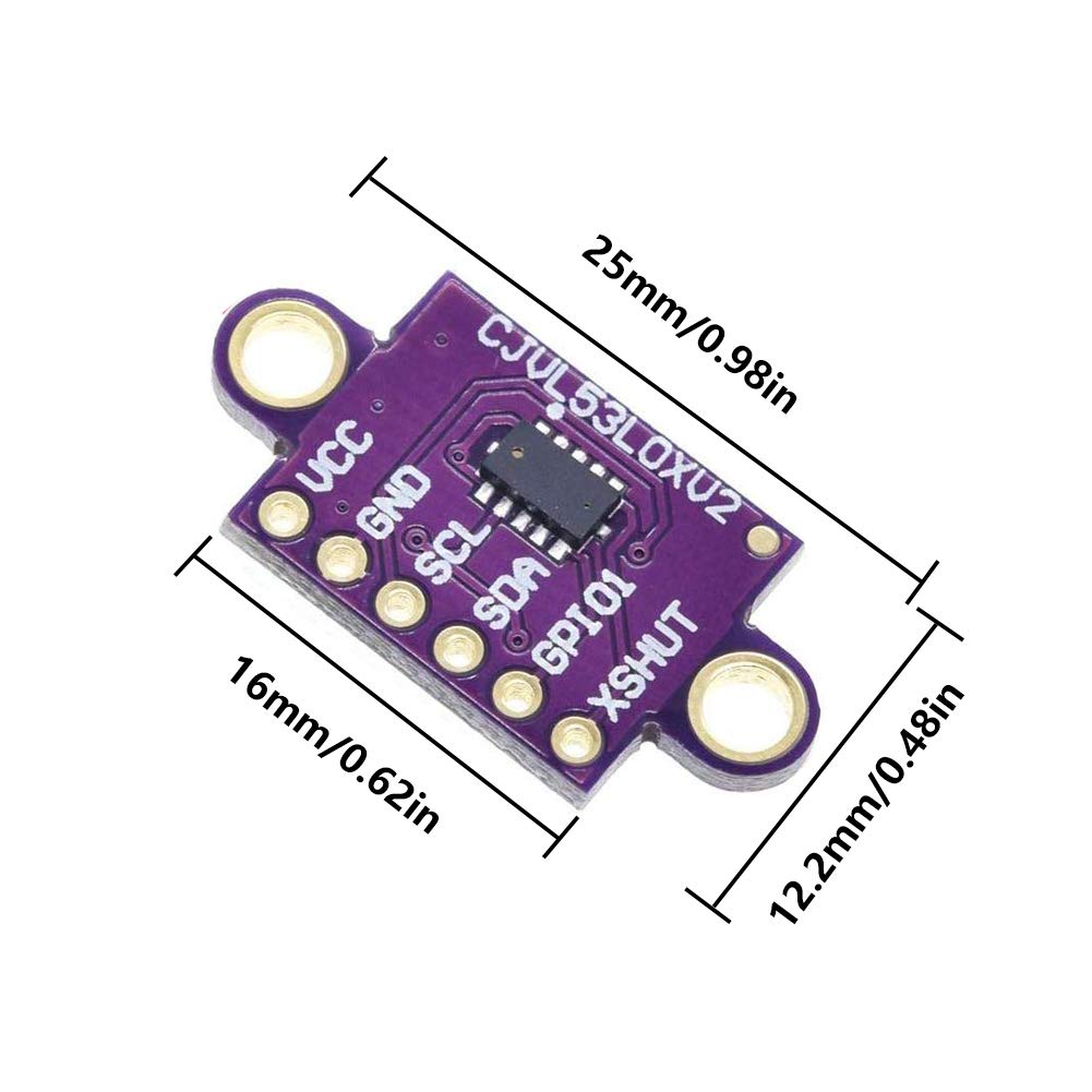 VL53L0X Time-of-Flight Laser Ranging Sensor Breakout 940nm GY-VL53L0XV2 Laser Flight Distance Measurement Module