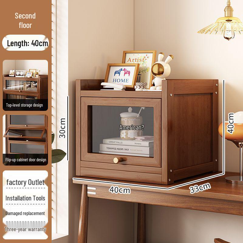 Floor-Standing Bookshelf for Students and Children - Compact Storage Cabinet for Small Apartment Living Rooms