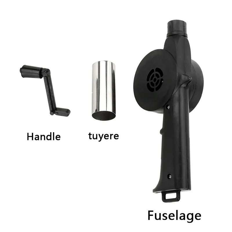 Hordozható grillventilátor Légfúvó Gyors tűzgyújtó kültéri, kézzel forgatható BBQ Grill Tűzharangok Eszközök Piknik kemping tartozékok