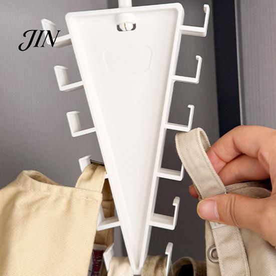 Lightweight Clothing Hanger V Shaped Double-Sided Closet Organizer, 360 Degree Rotating Multi-Layer Vertical Hanger, with Storage Organizer