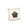 MARY QUANT Enamel Icon Daisy Patch Spring Clip Pouch X X D4cm Ivory H11.5 W11.5