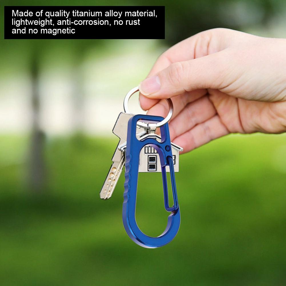 Spring Loaded Gate Key Chain Clip Titanium Material Carabiner New Snap Hook Key Ring For Men
