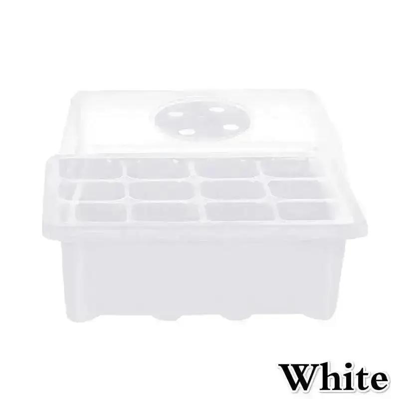 New 12 Hole Seedling Trays Seed Starter Plant Flower Grow Box Tools Propagation For Home Gardening Starting Germination Supplies