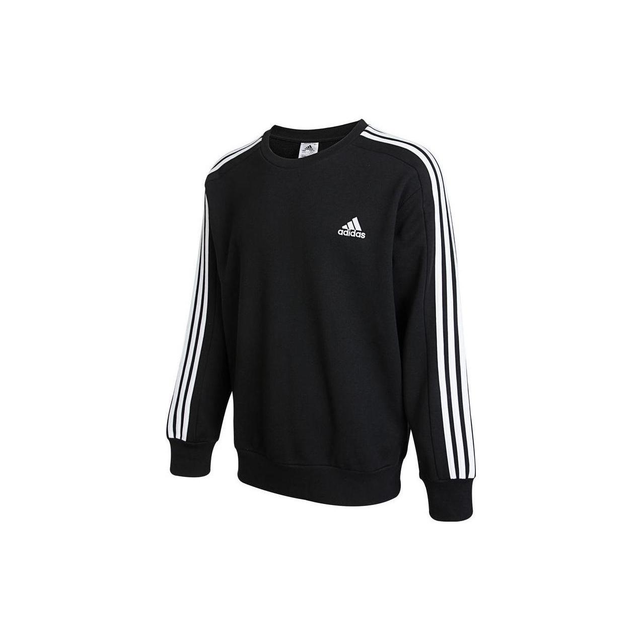 adidas Essentials French Terry 3-Stripes Sweatshirt Black Men s IC9317 XL