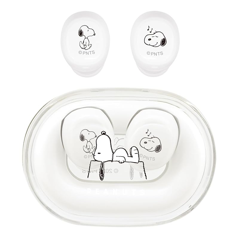 

gourmandies peanuts snoopy Completely wireless stereo earphones white SNGG-78WH