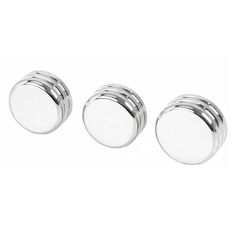 3 Stück Obere Gabel Vorbau Mutter Kappen CNC Mutterkappen für Harley-Davidson 1988-2013 XL Dyna 1995-2005 FXD Motorrad