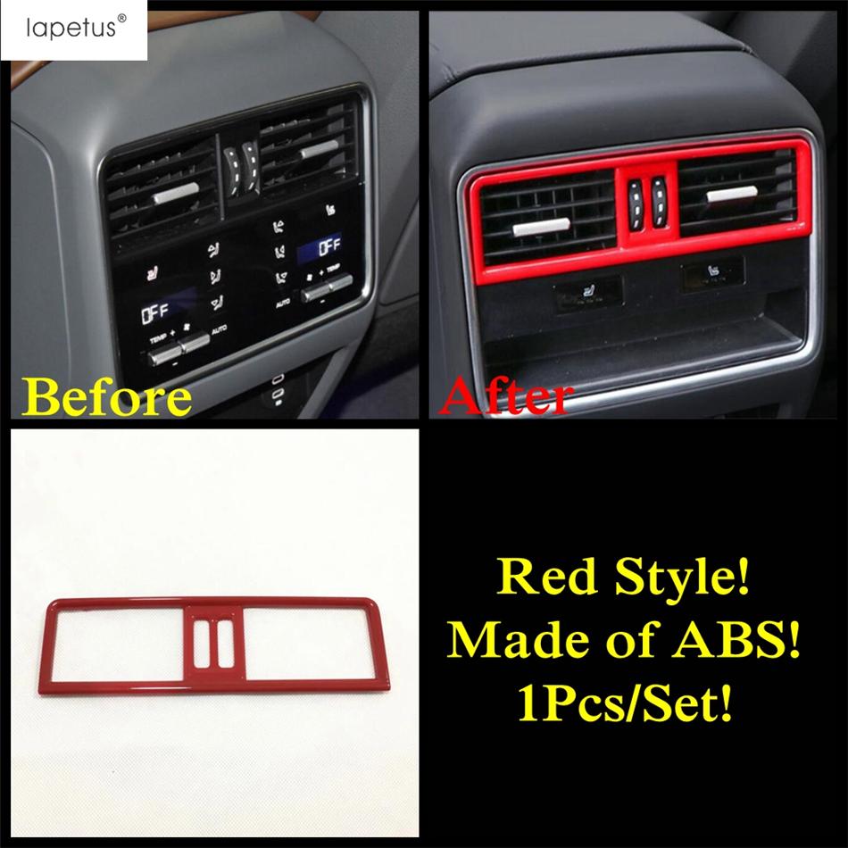 Tête de Levier de Vitesse Rouge / Leve-vitre / Porte-gobelet / Bande de Couverture d'Écran de Tableau de Bord Accessoires de Garniture Pour Porsche Cayenne 2018 -