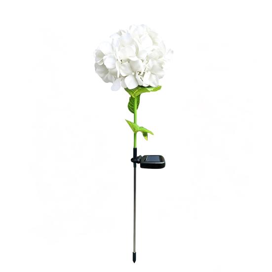 Fairy Hydrangea Light, LED Solar Powered Outdoor Garden Stake Lights  Artificial Hydrangea Flower Light for Path Yard Walkway Patio