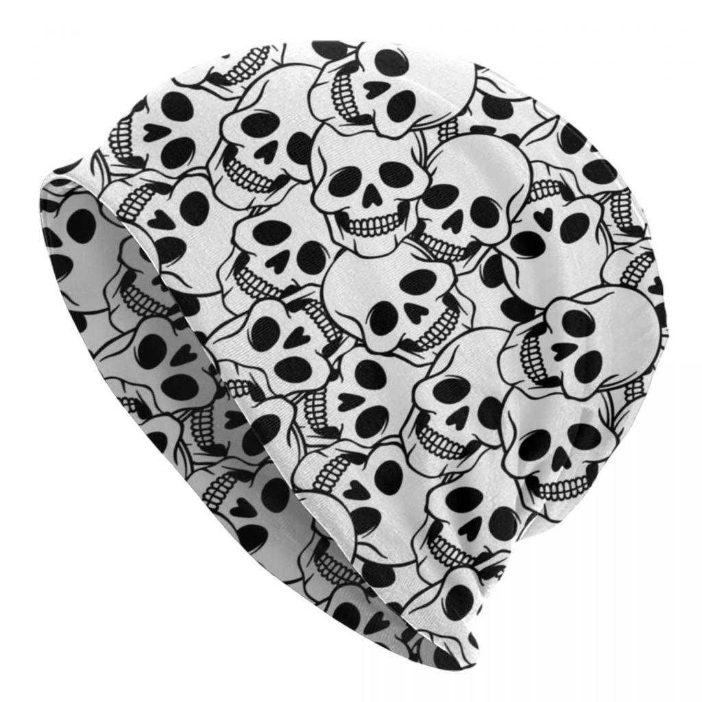 Horror Gothic Skeleton Death Skull Skullies Beanies Caps For Unisex Women Unisex Street Winter Warm Knitted Hat Adult Bonnet Hats