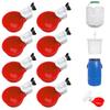 8pcs Chicken Water Cups with Mounting Hole Opener Chicken Feeder Cups Chick Feeder for Duck Chicks Goose Turkey Bunny and Bird