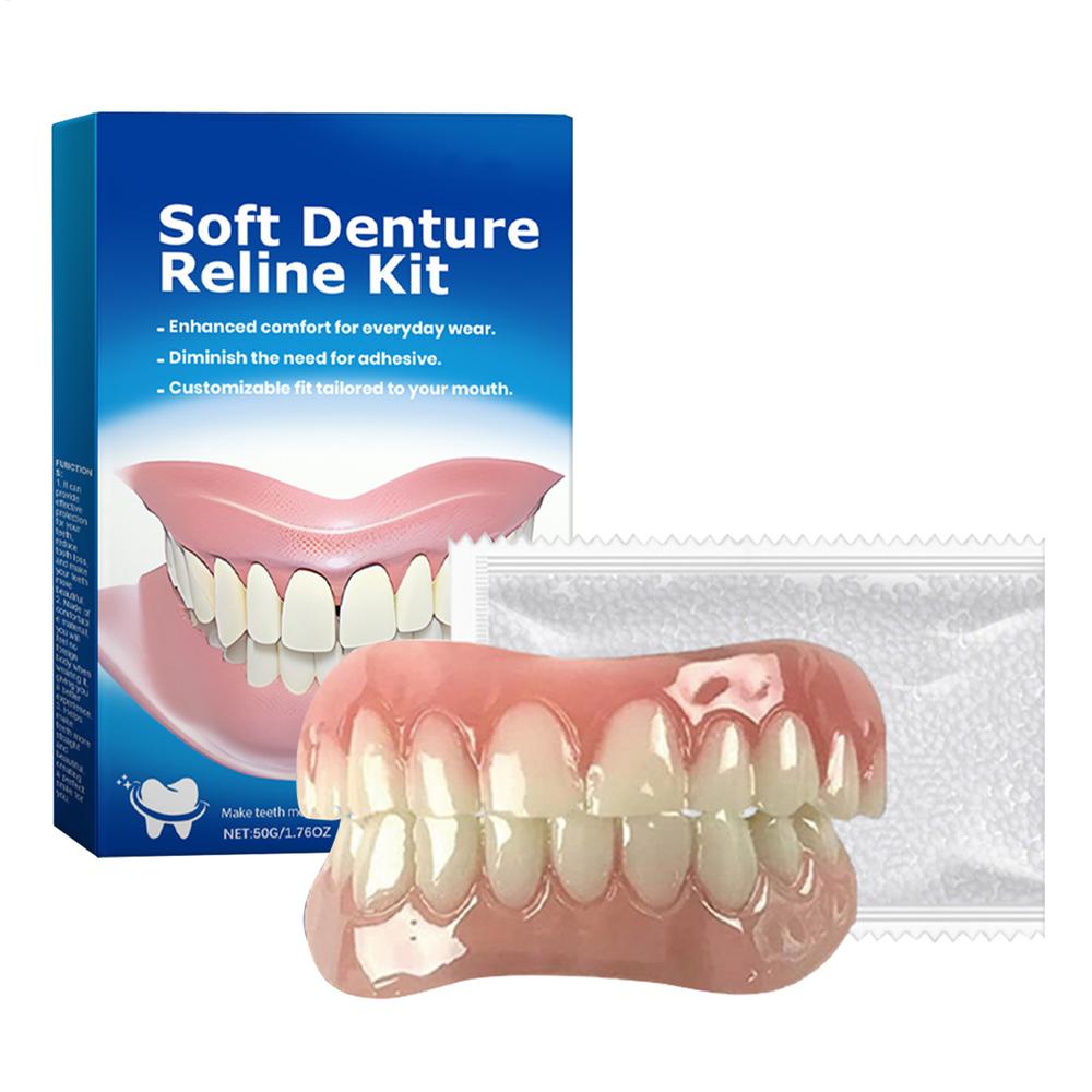 Denture Silicone Kit Denture Silicone Liners Soft Denture Kit Soft Denture Kit Teeth Upper And Lower Set Easy Use For Women