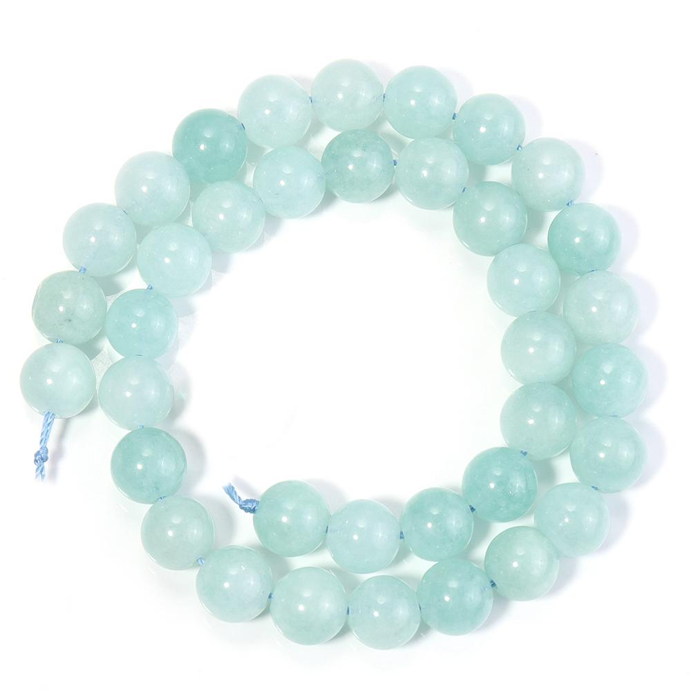 Natural Burma Jade Stone Beads 6 8 10mm Green Round Loose Gemstone Beads for Jewelry Making DIY Necklace Bracelets Accessories
